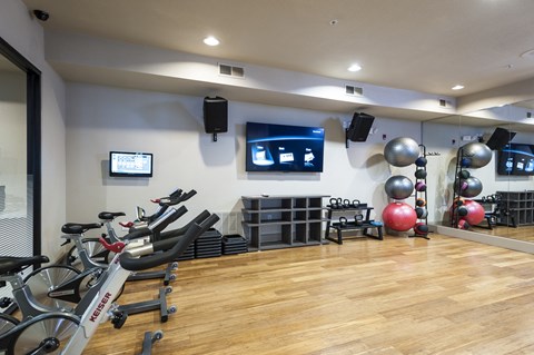 Spin/yoga room